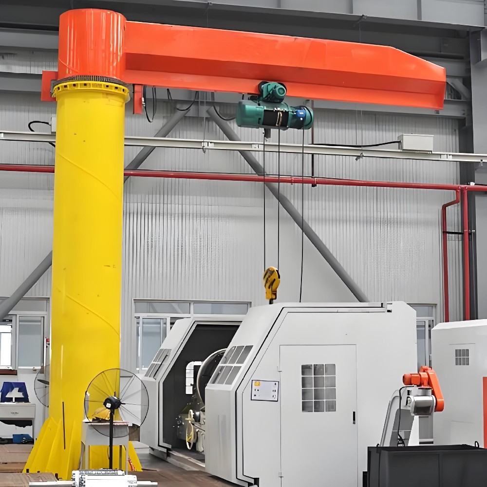 Floor mounted heavy duty jib crane